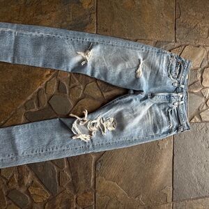 Levi's Light Blue Distressed Skinny Jeans